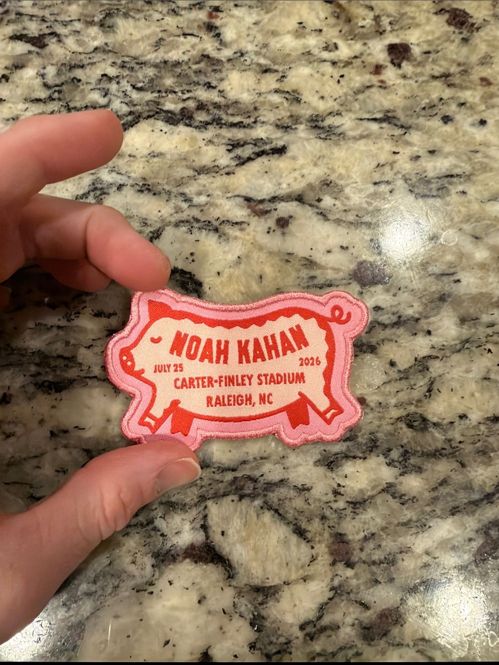 Noah Kahan Raleigh Show Patch
